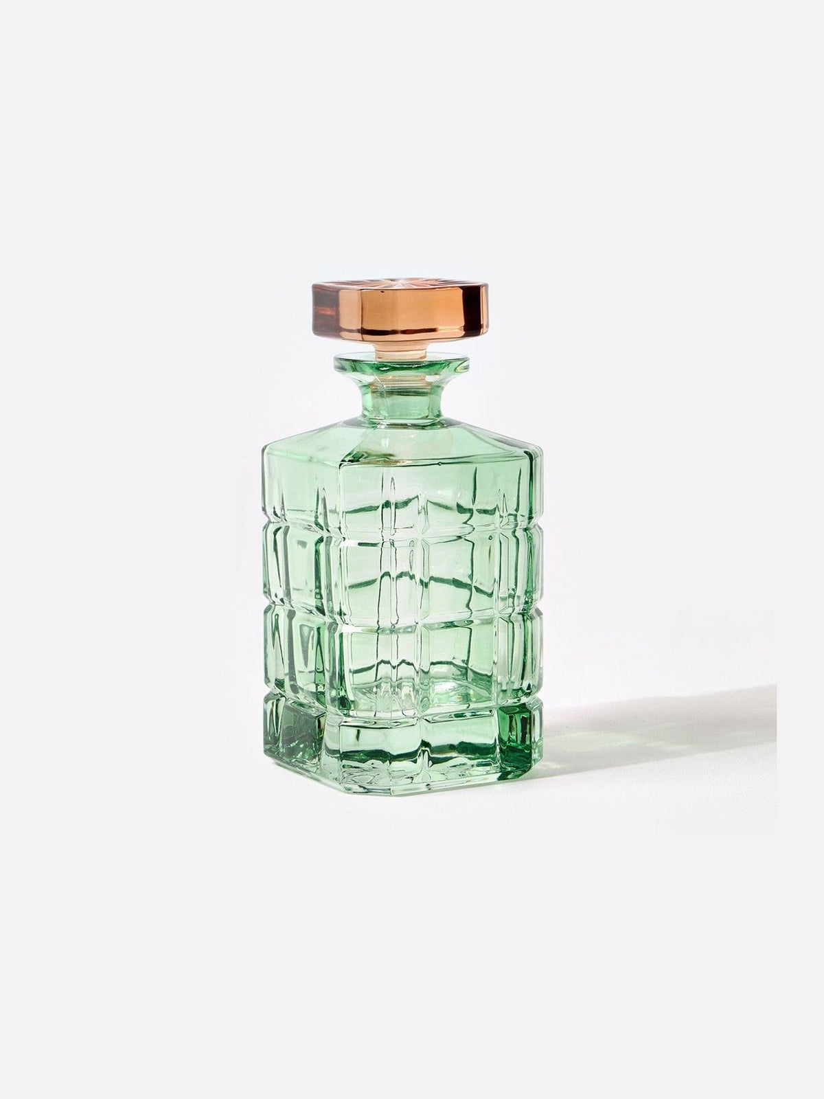 Oliver Bonas Green Jewel glass decanter, imported from the UK