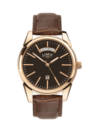 Limit Classic Analog Klokke Brun Reim 40mm