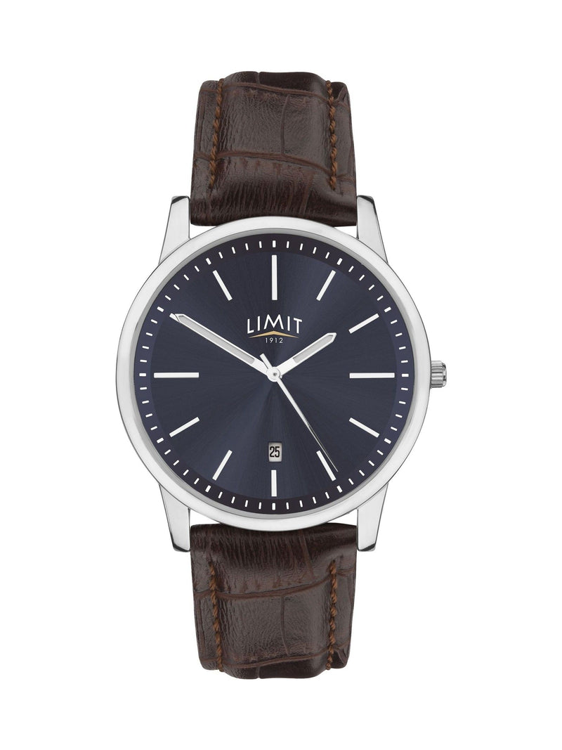 Limit Black Modern 38mm Round Analogue Watch With Strap