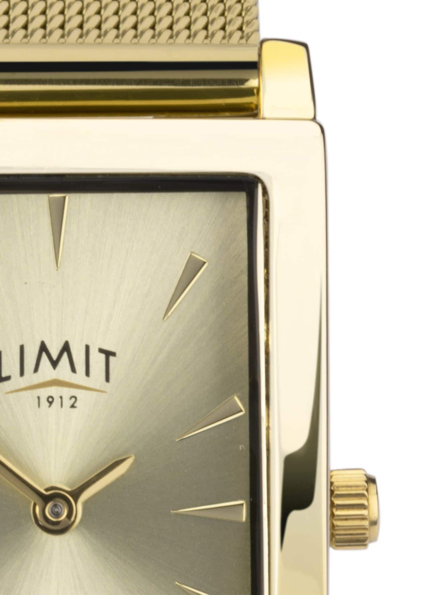 Limit Gold Tone Rectangular Analogue Watch 23mm, UK version