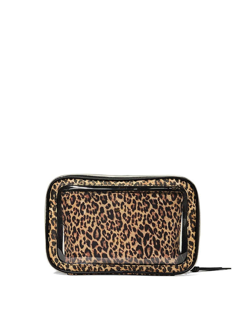 3-in-1 Leopard Print Travel Makeup Bag Trio