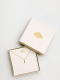 Gold Tone Waterproof Initial Necklace with Gift Box