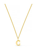 Waterproof Gold Tone C Initial Necklace with Gift Box