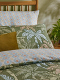 Duvet Day Palm Green Kentia Printed Duvet Cover Set - British product