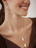 Estella Bartlett silver tone waterproof teardrop pendant necklace 44-48cm - British product