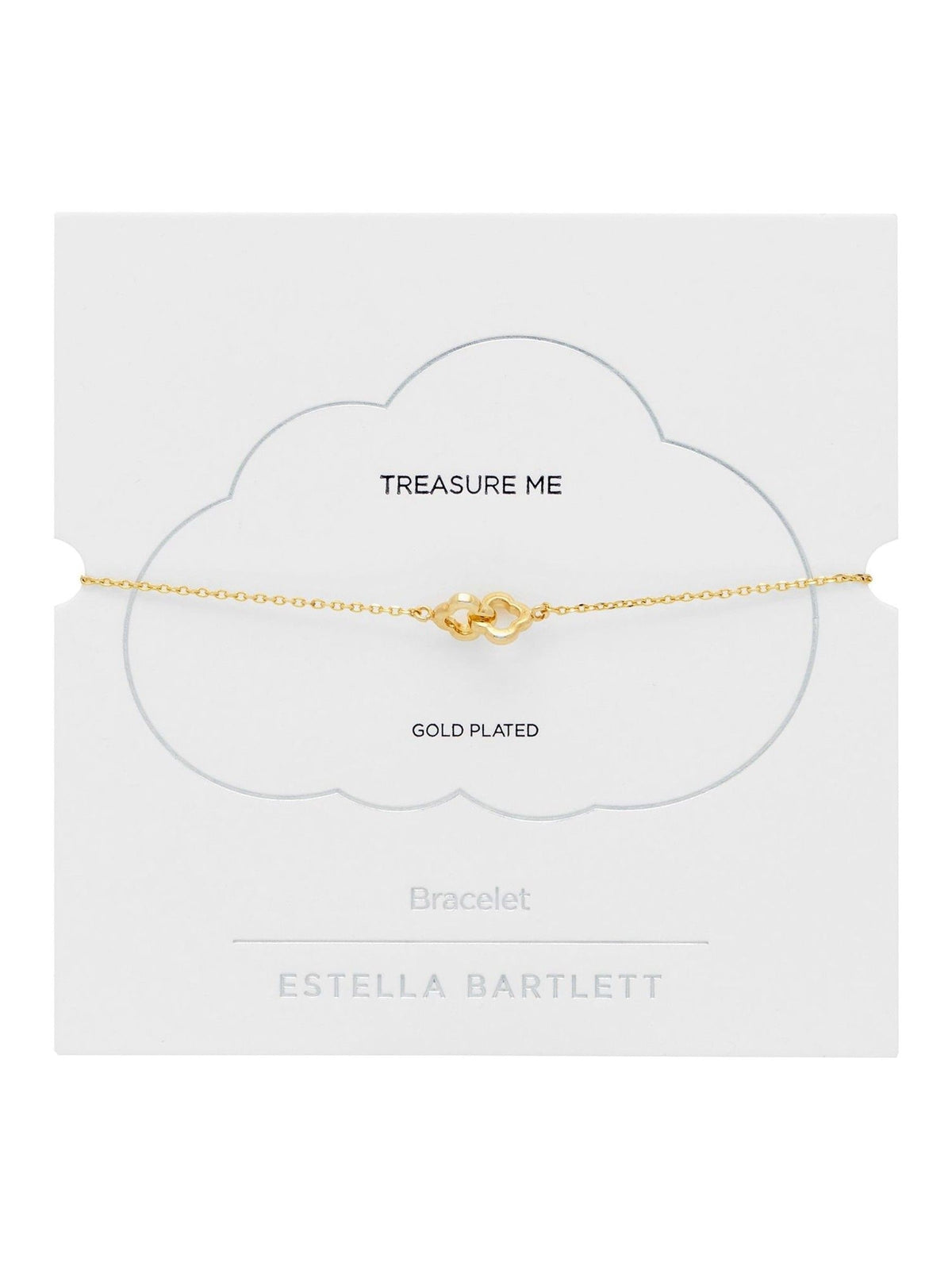 Gold Tone Double Linked Flower Bracelet for Daily Wear, 18 cm x 9 cm