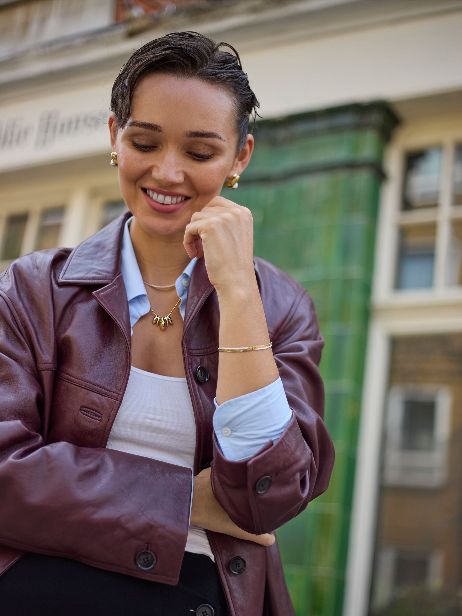 Estella Bartlett gold tone waterproof herringbone chain bracelet set - British product
