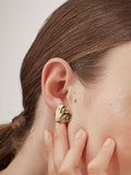 Estella Bartlett gold tone molten heart stud earrings - British product