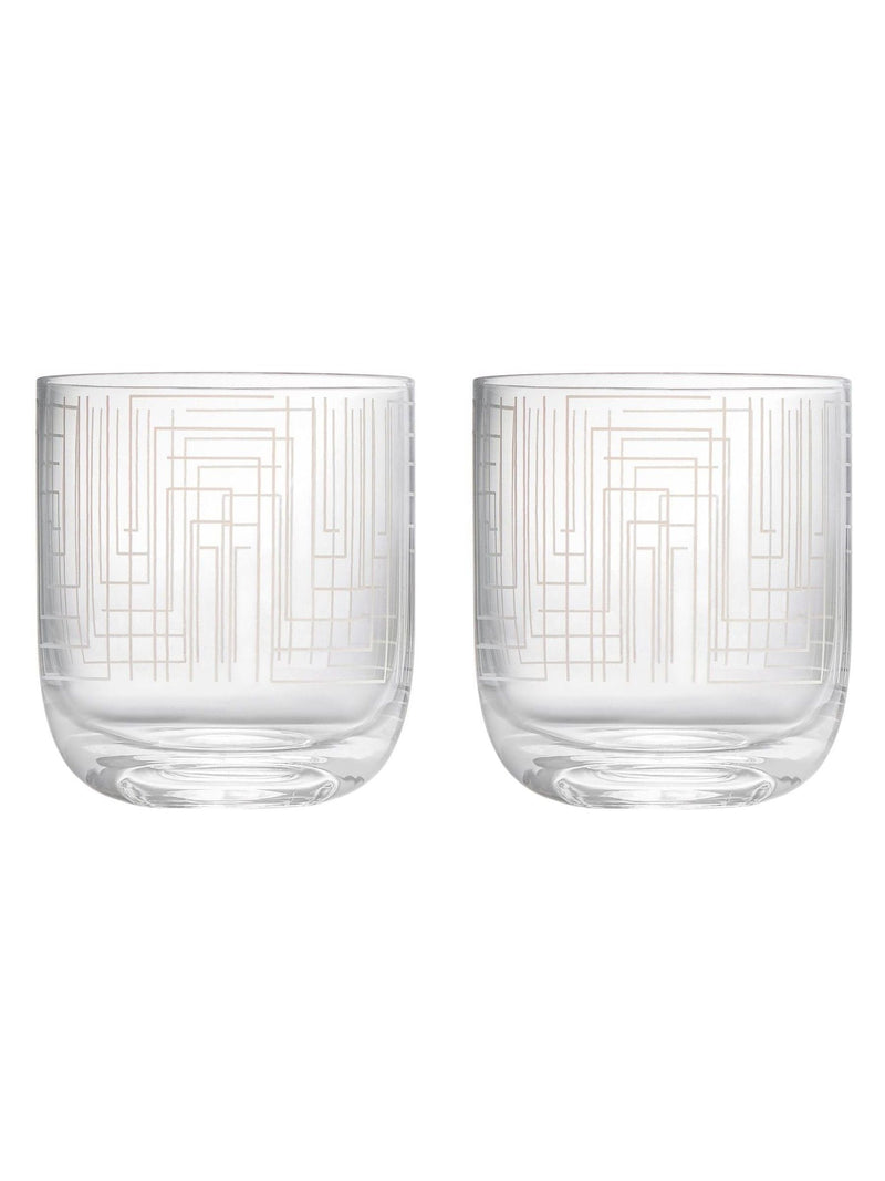 Anton Studio Designs Set of 2 Clear Maze DOF Tumblers