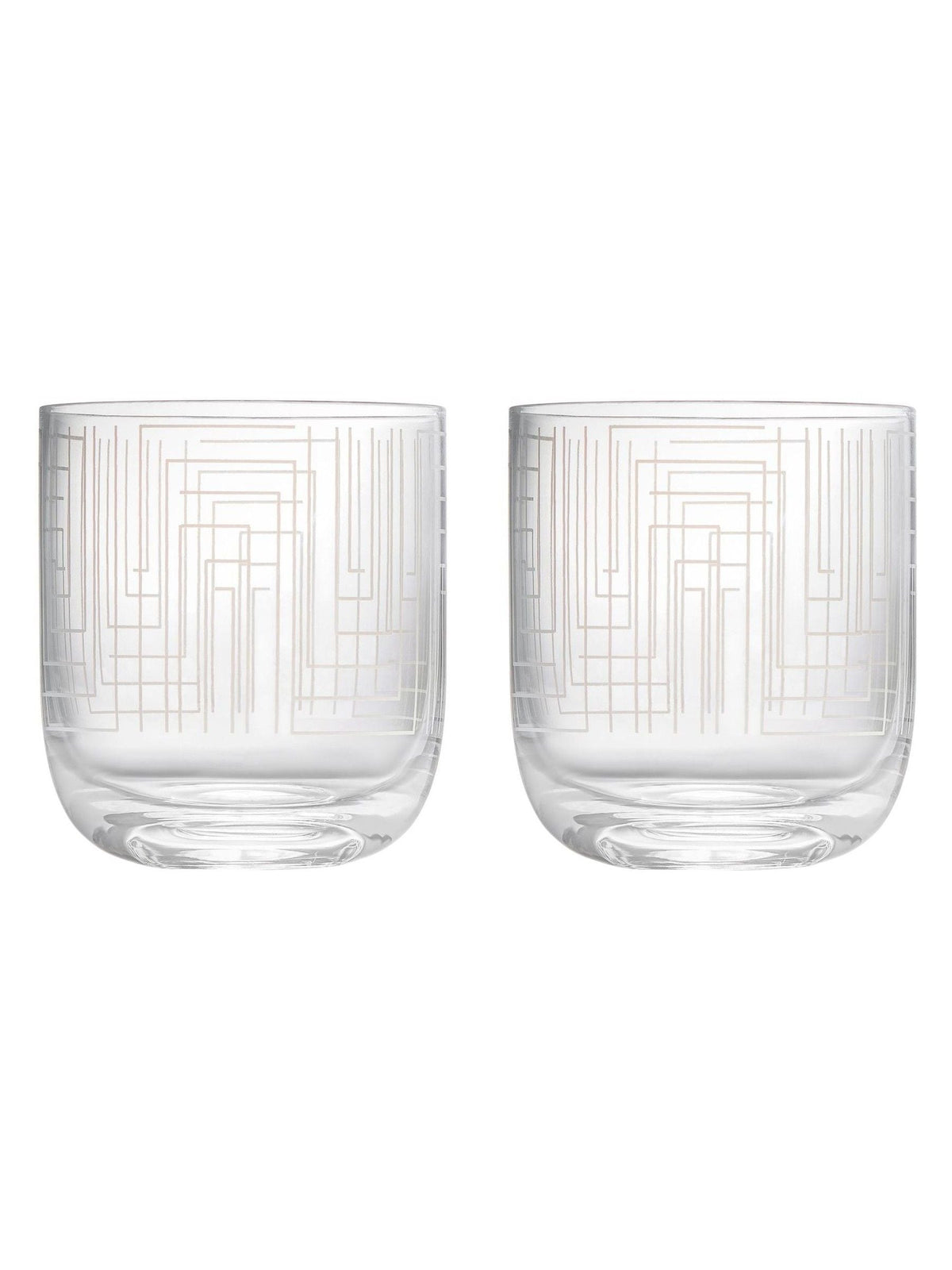 Anton Studio Designs Set of 2 Clear Maze DOF Tumblers