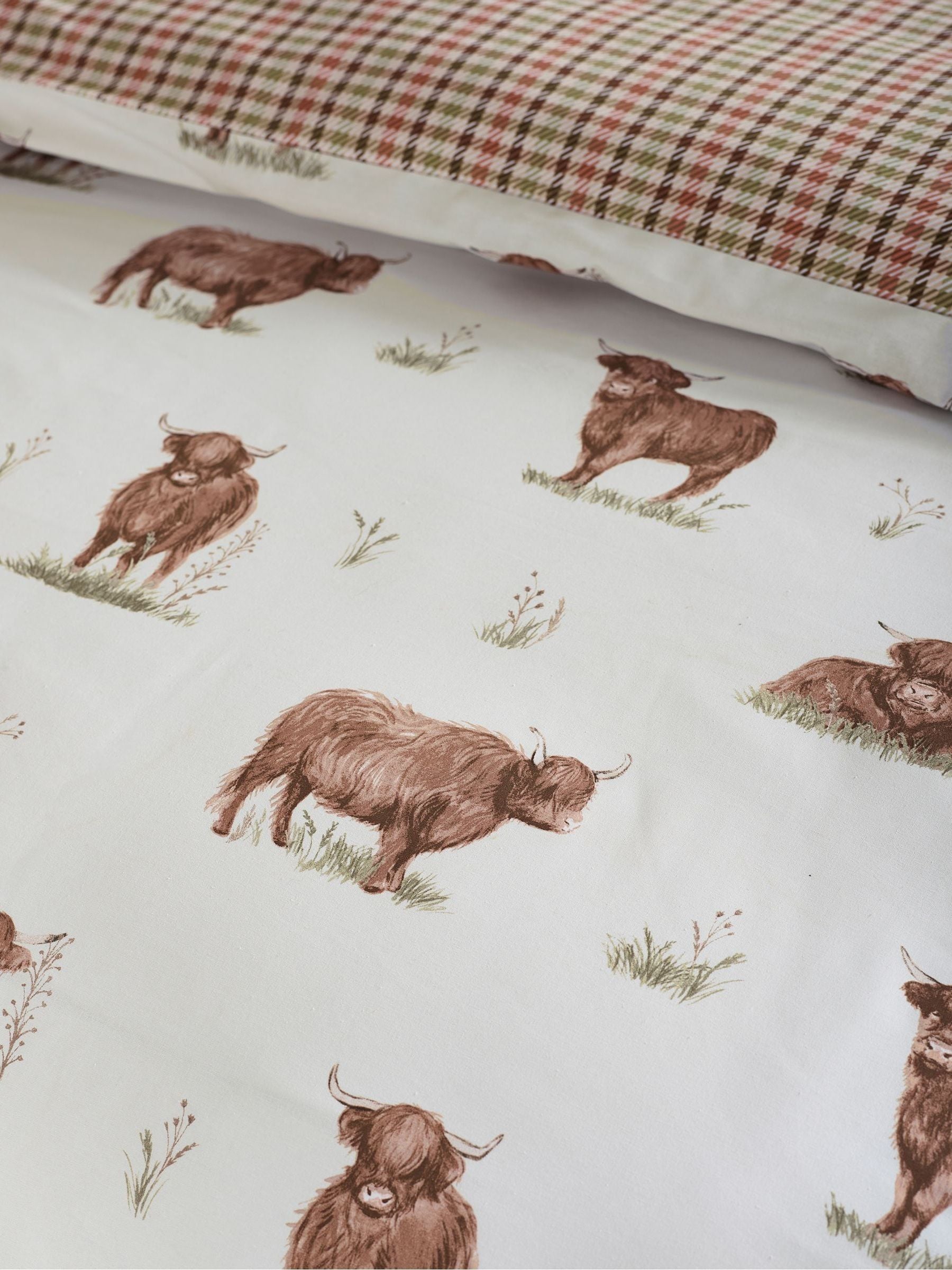 Catherine Lansfield Highland Cow Duvet Cover Set - British product