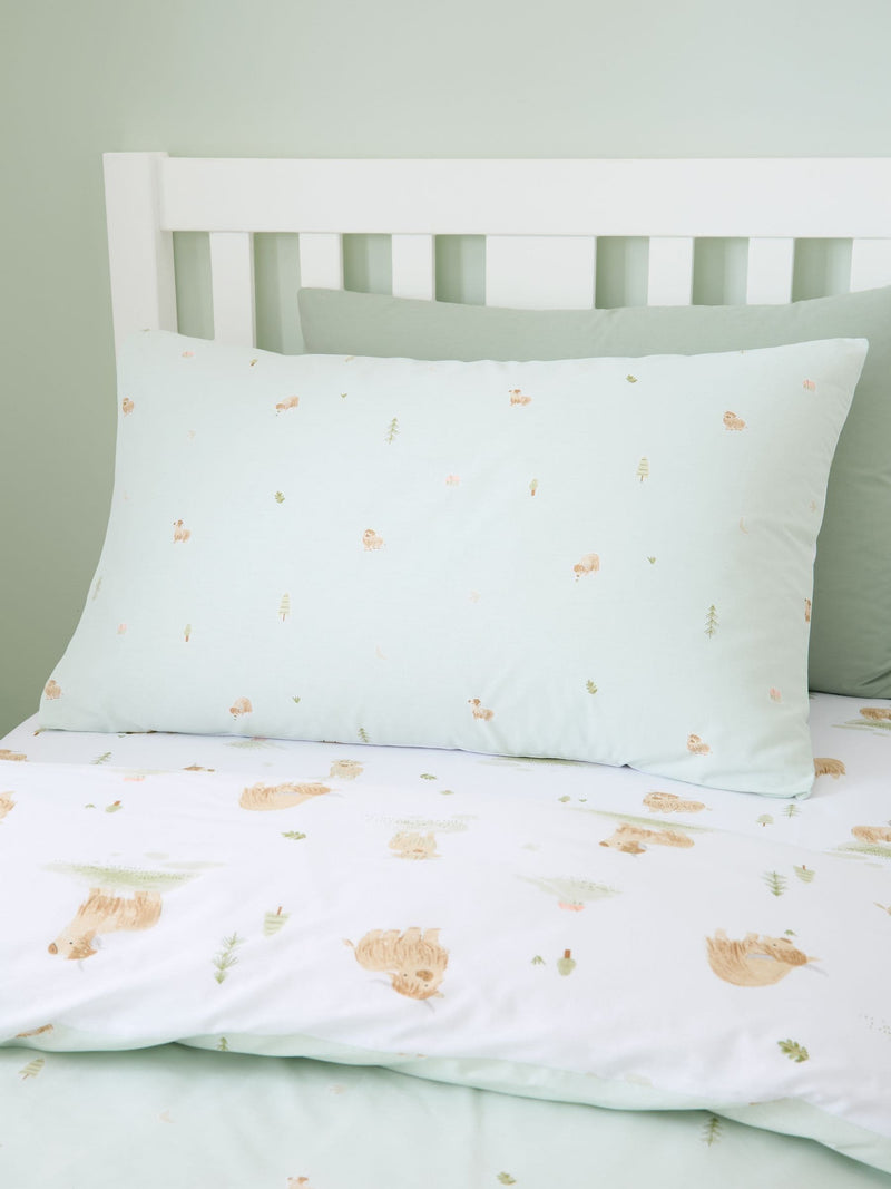 Bianca white mini moo cow reversible duvet cover set - British product