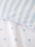 Bianca Blue Mini Star & Stripes cotton duvet set - British product