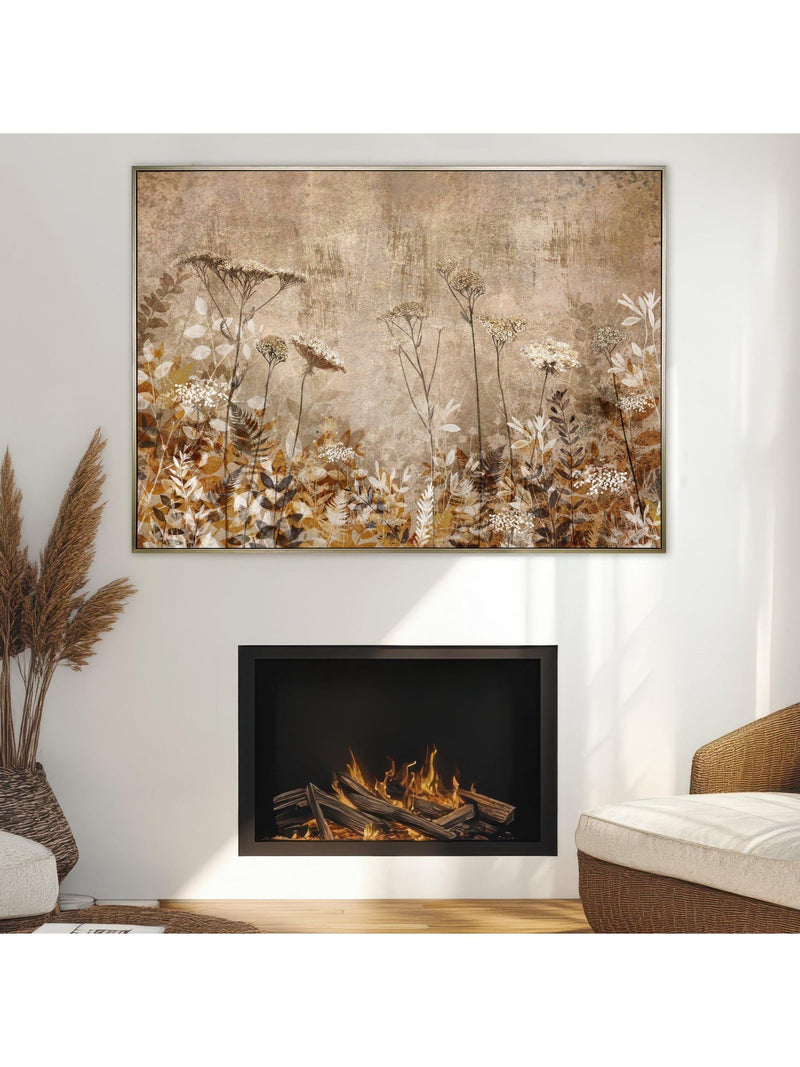 Brown Gold Radiance wall art canvas print 89x123cm - British product