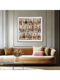 Art Marketing Multicoloured Wines of the World wall art 93x93cm - British product