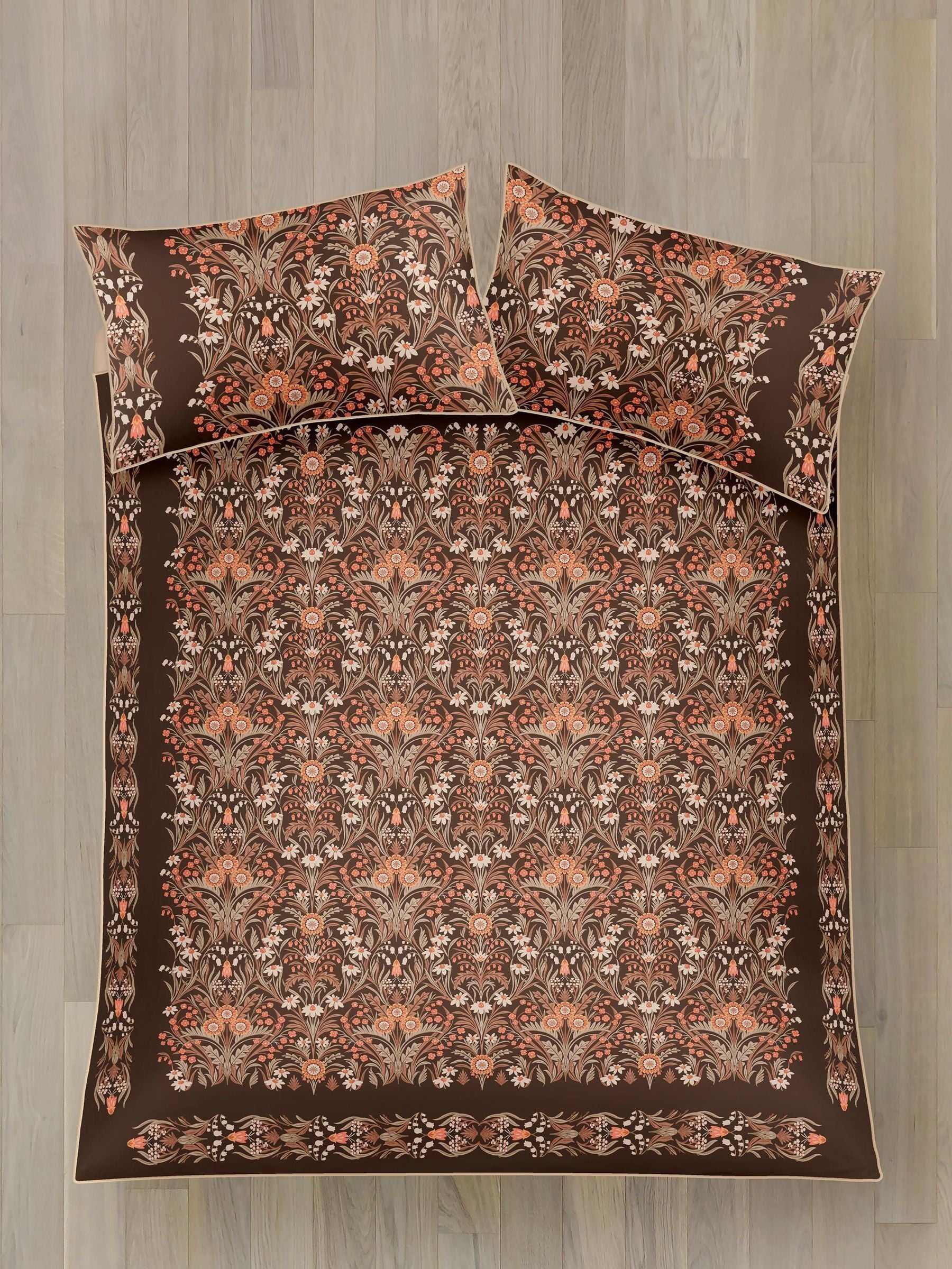 Appletree Chocolate Audrey duvet cover set - British product