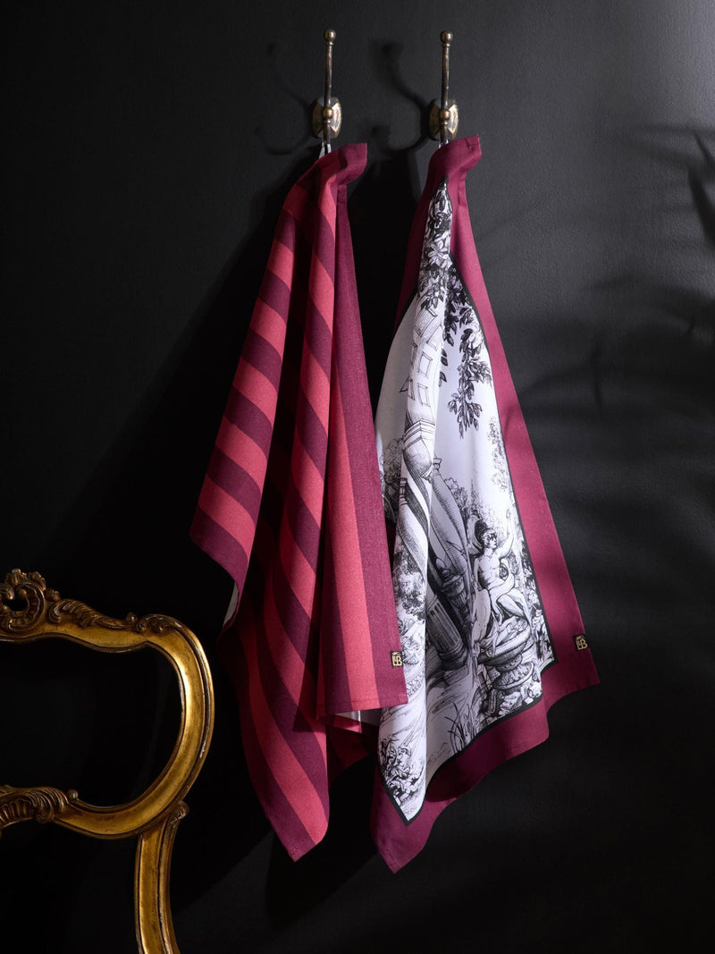 Laurence Llewelyn-Bowen Red Festivo 100% Cotton Tea Towel