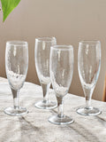 Nkuku Yala hammered champagne glass set of 4, imported from the UK