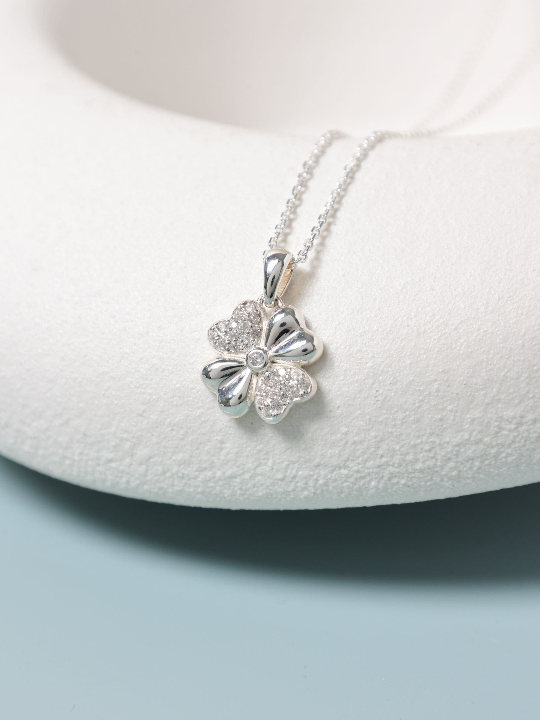 Simply Silver Silver Tone Clover Pendant