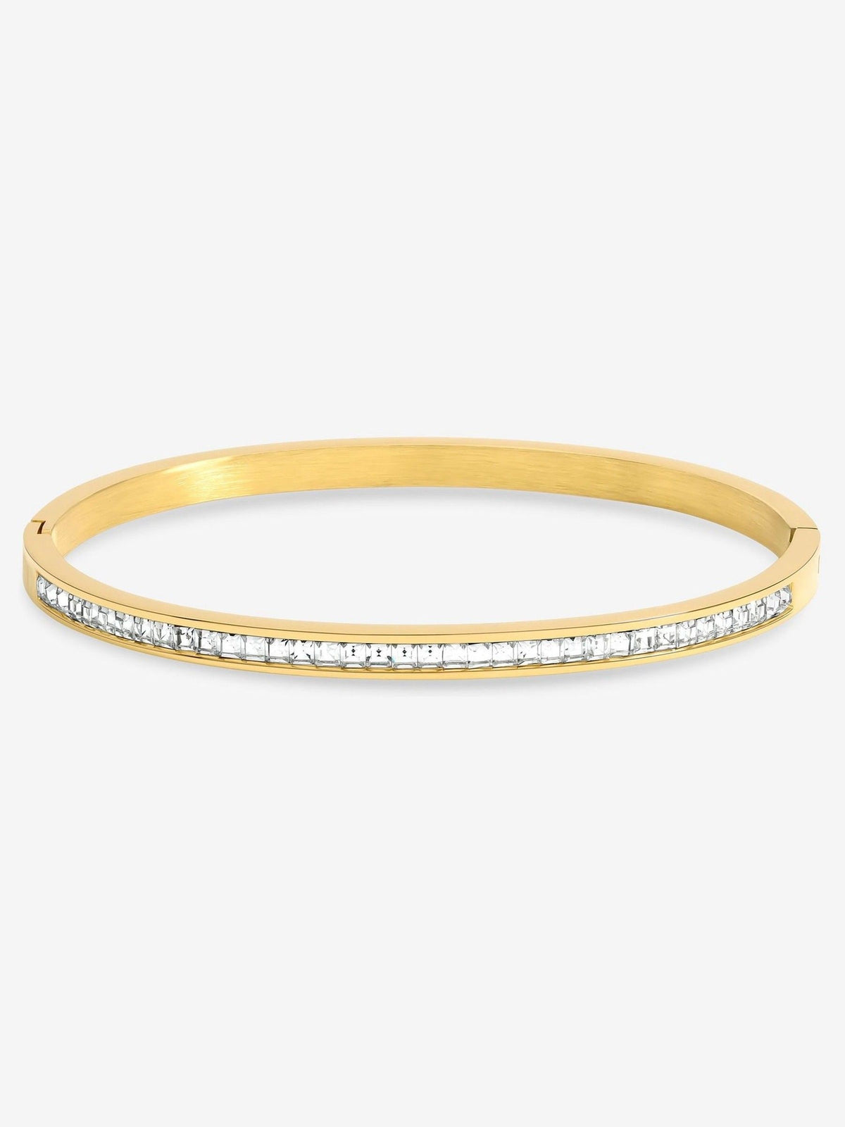 Jon Richard Gold Plated Waterproof Crystal Row Bangle
