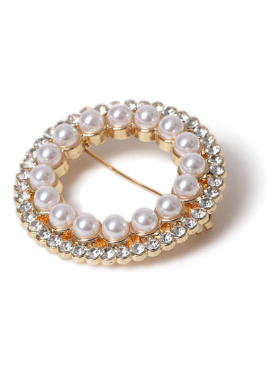 Aela Gullfarget Sparkle Circle Brosje