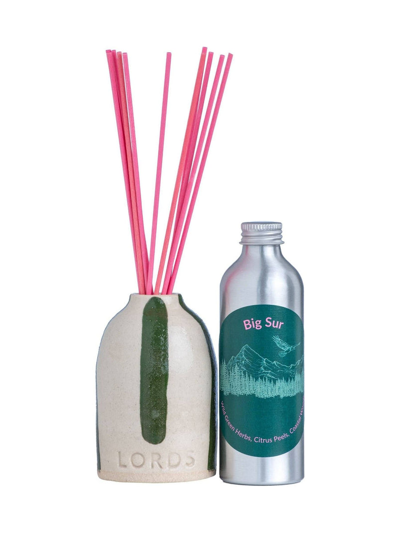 Lords Fragrance House Big Sur Striped Ceramic Reed Diffuser 200ml