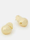 Accessorize Gold Tone Molten Curve Drop Earrings - British product