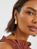 Accessorize Gold Tone Molten Curve Drop Earrings - British product