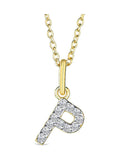 The Diamond Store white love letter initial necklace with 0.10ct lab diamond (British brand)