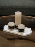 Libra Interiors White Genoa Marble Tray