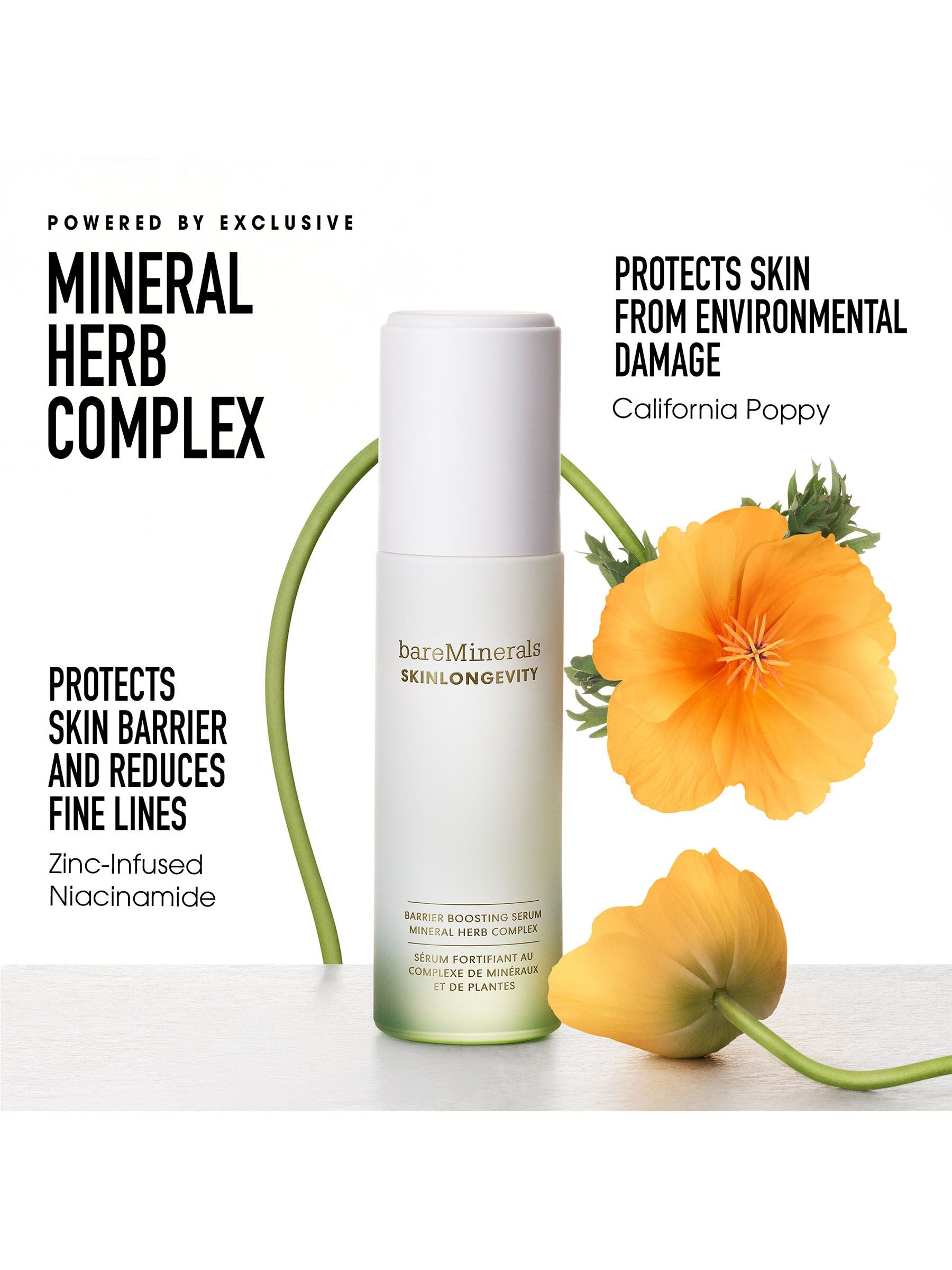 bareMinerals SKINLONGEVITY Barrier Boosting Serum 30ml - British product