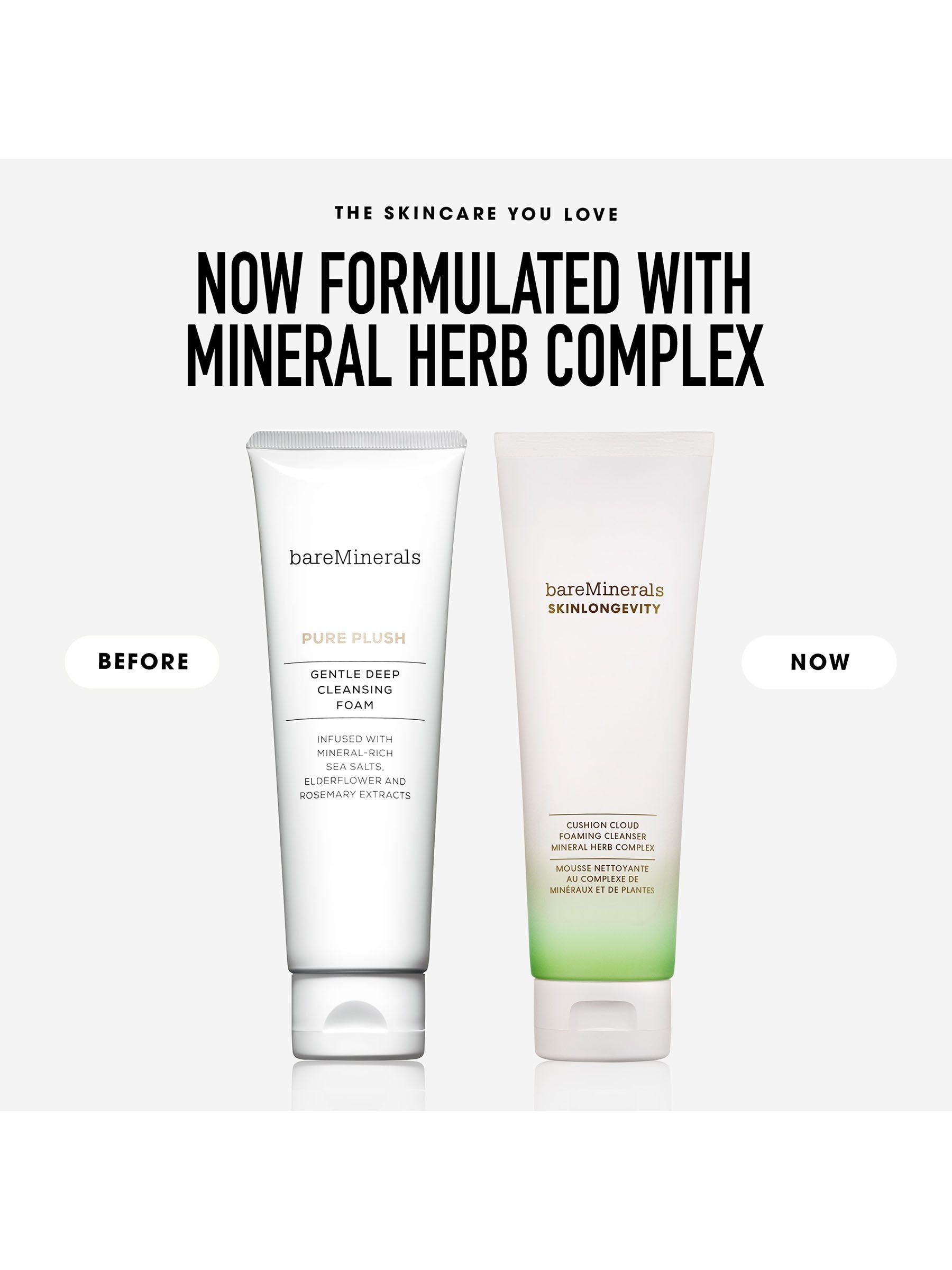 bareMinerals SKINLONGEVITY Cushion Cloud Foaming Cleanser - British product