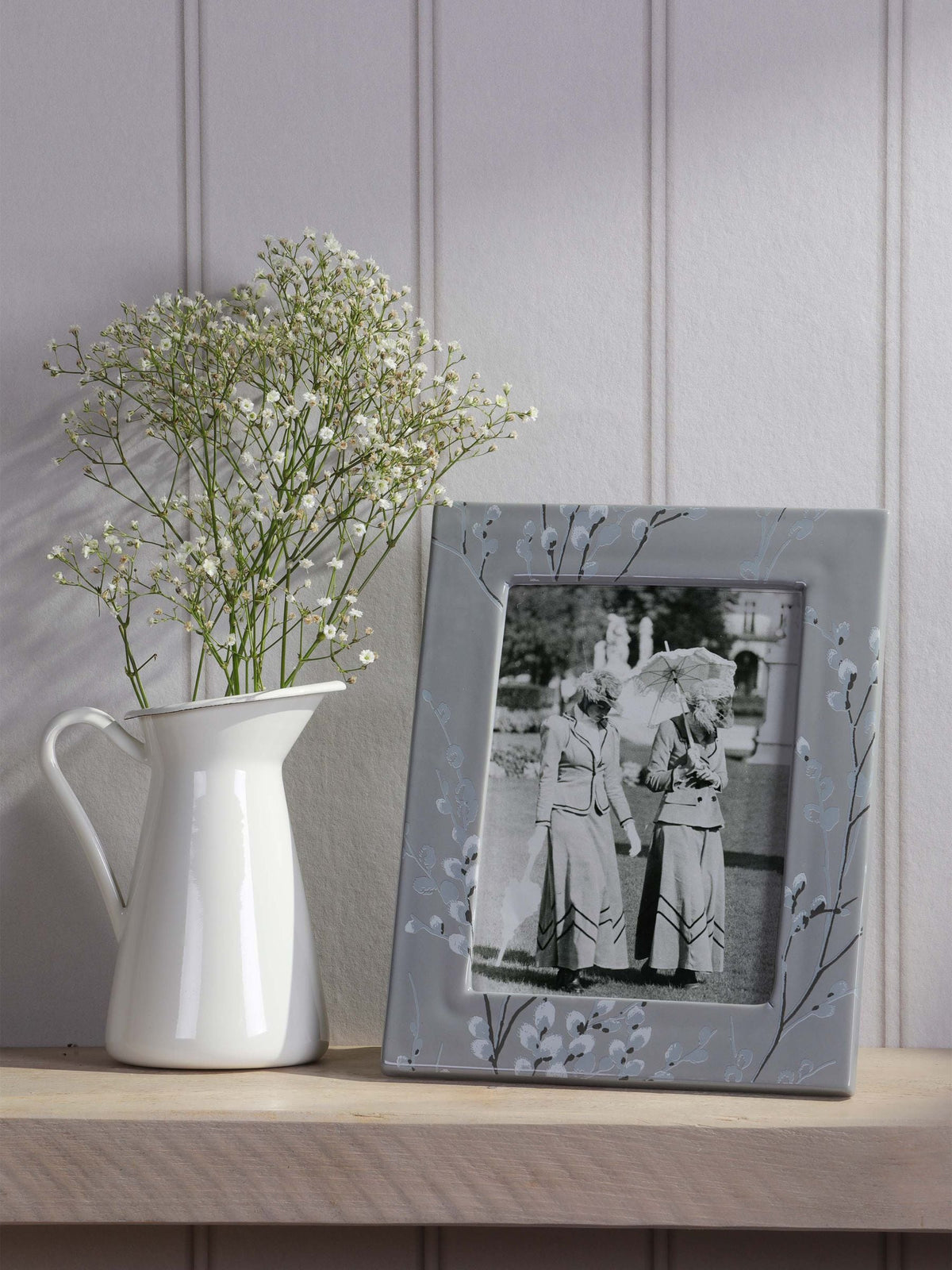 Laura Ashley Grey Pussy Willow photo frame 5x7, UK version