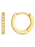 Orelia Luxe Gold Tone Luxe Pave Huggie Hoop