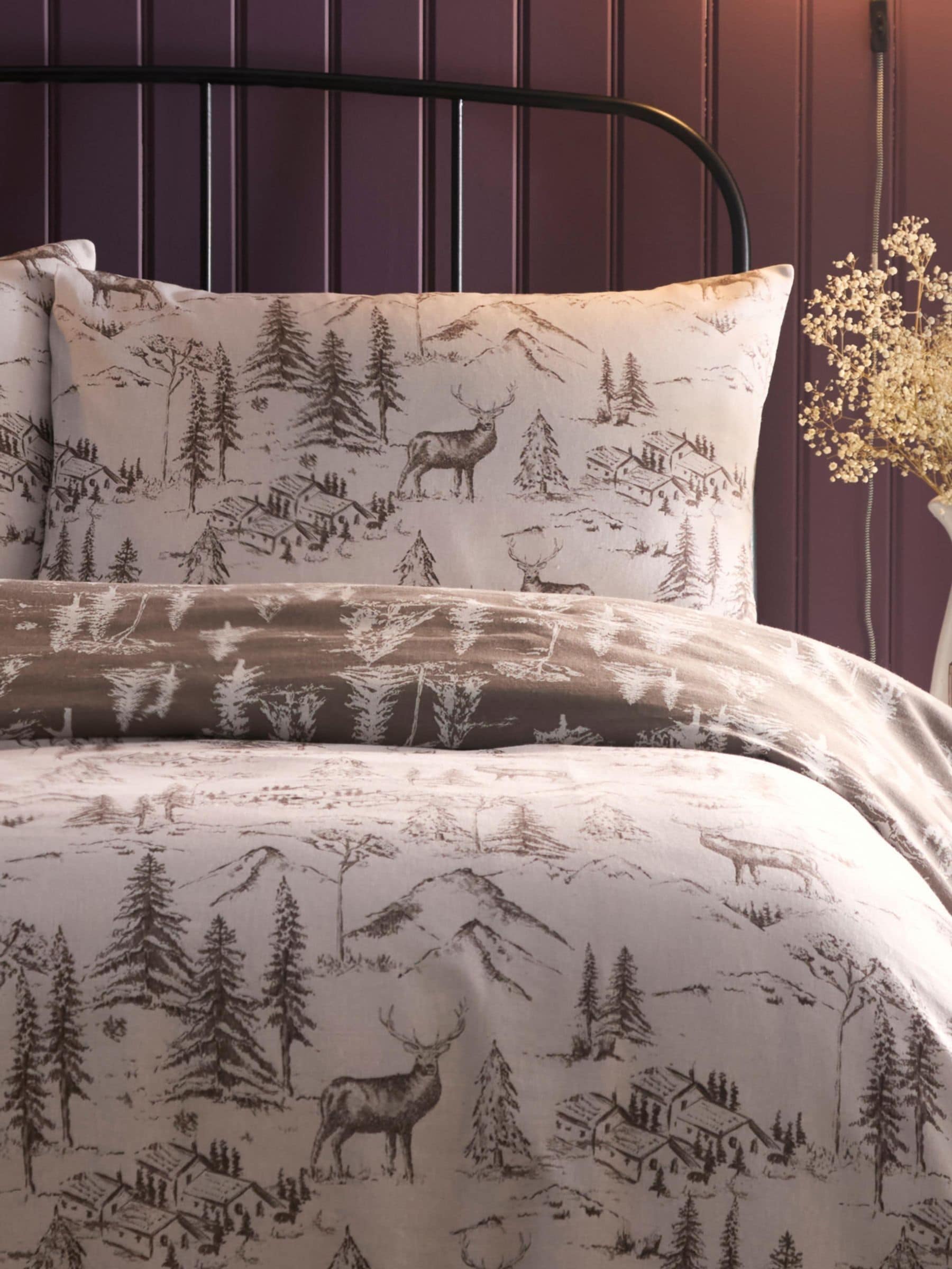 Dreams & Drapes Natural Alpine Stag duvet cover set - British product