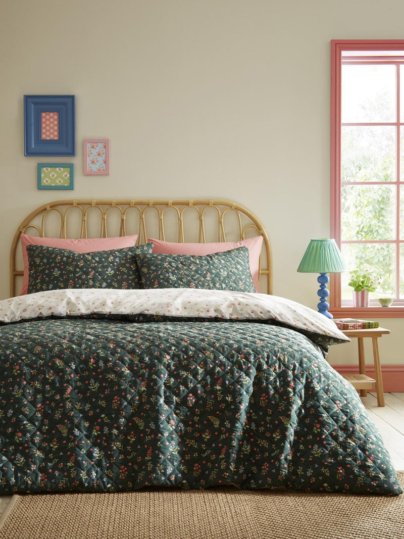 Fusion Green Nelly Textured Duvet Cover Set - British product