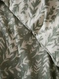 Green winter foliage fleece duvet cover set - British product