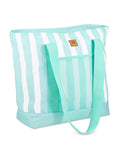 Bayside mint tote cooler bag with picnic rug 14L - British product