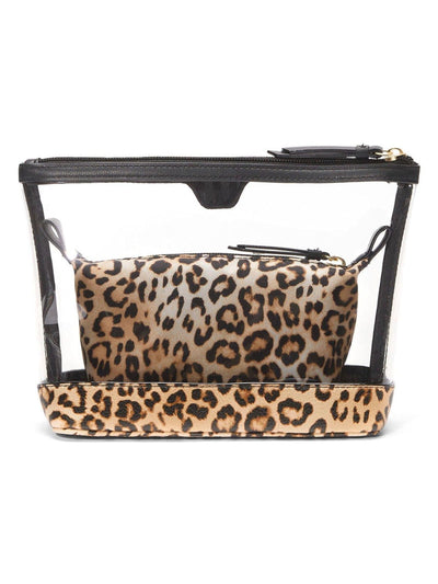 Victoria's Secret Leopard Braun AM PM Kosmetiktasche Duo 9,8x3,3x6,3 cm