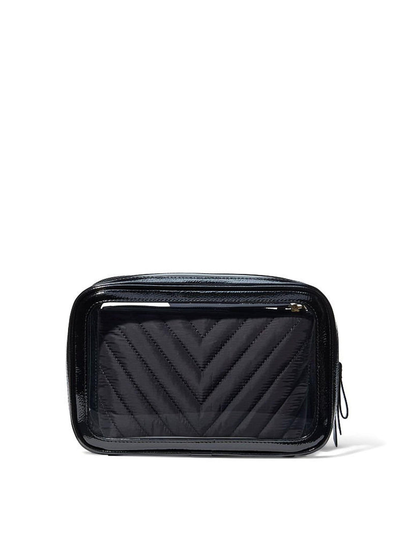 Victoria's Secret Black 3 Piece Makeup Bag Set (British brand)