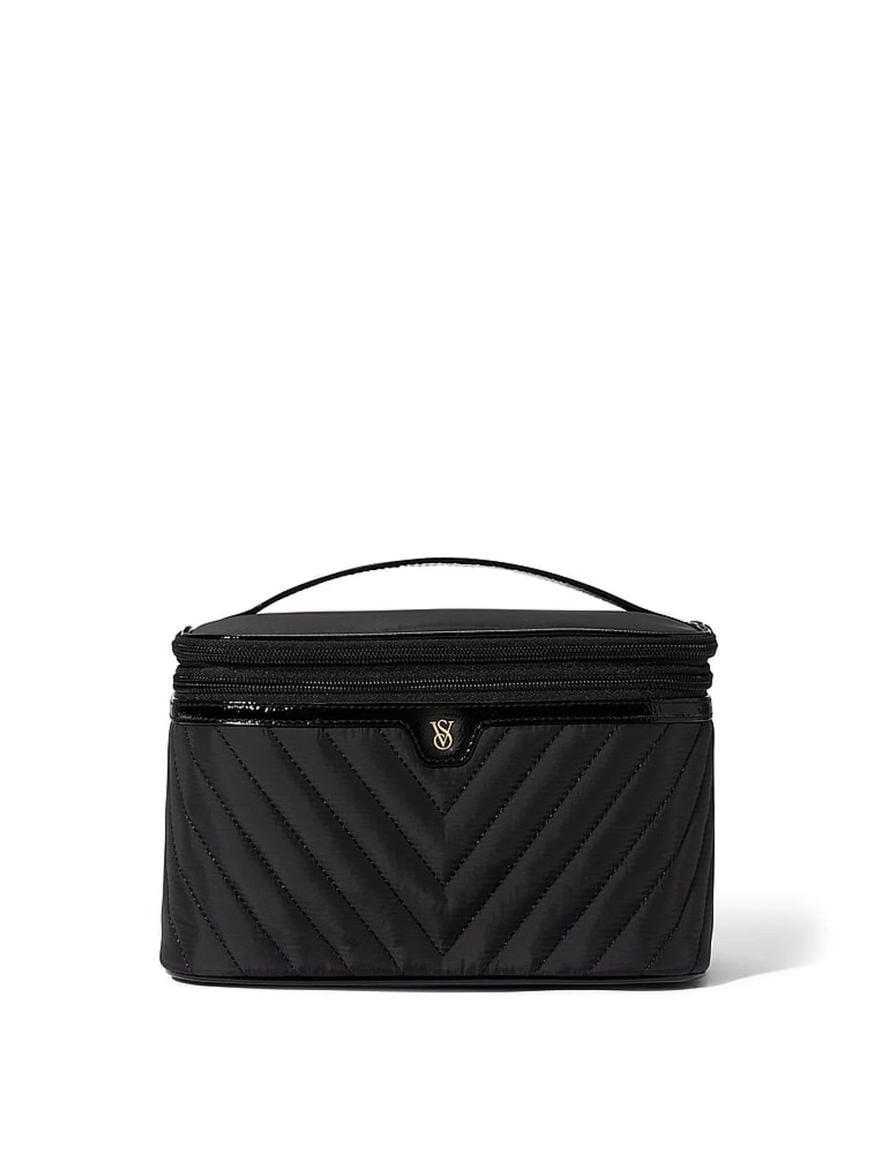 Victoria's Secret black makeup bag 6.25x9.25x6.25 inches (British brand)