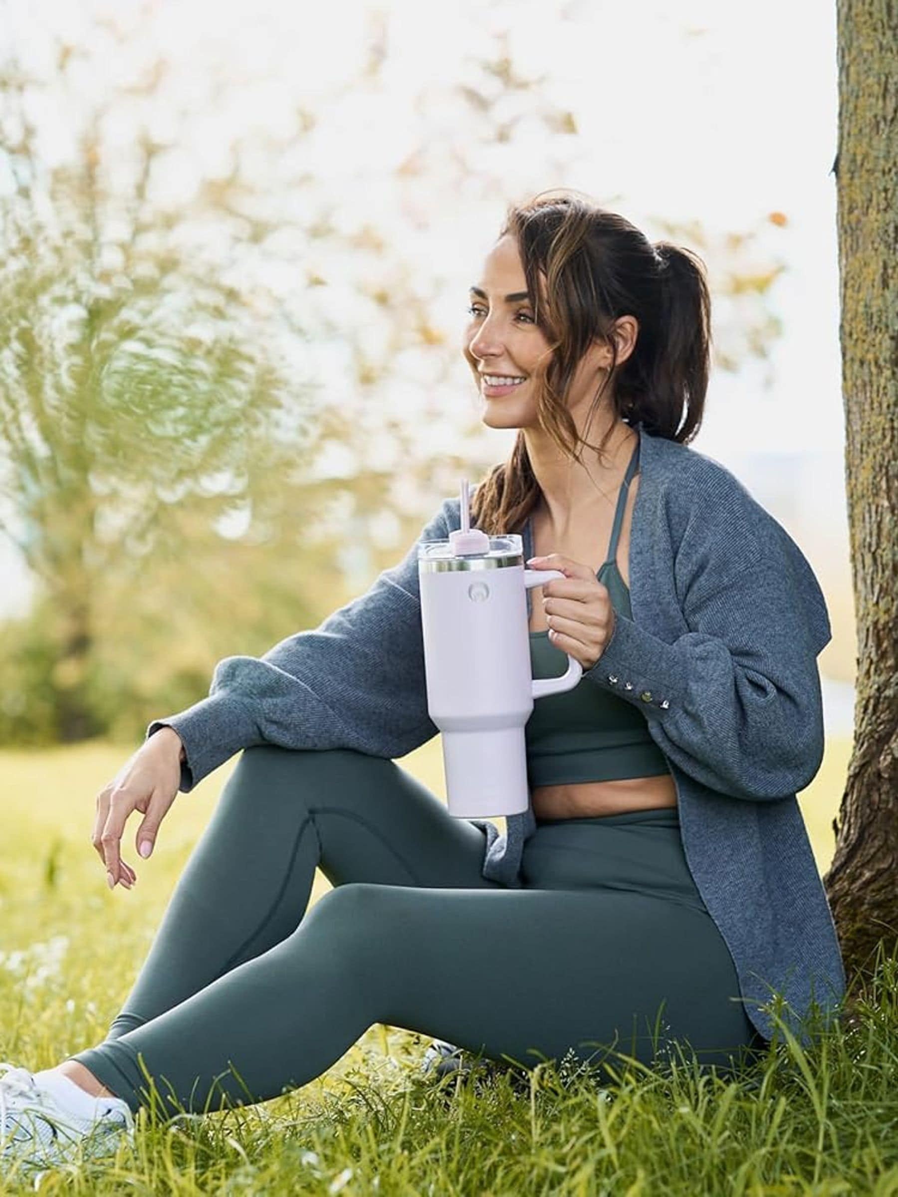 Restore Lilac Tumbler Water Bottle 1120ml, imported from the UK