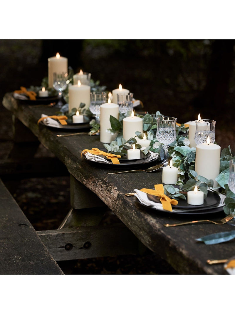 Lights4fun TruGlow outdoor LED candle trio 15cm, UK version