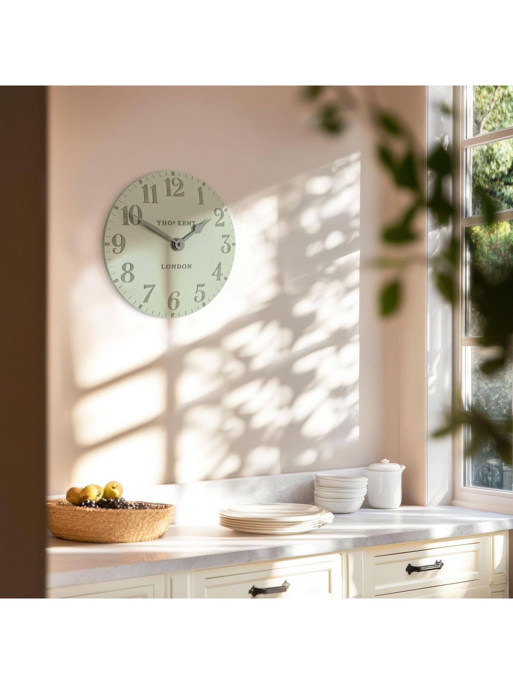 Thomas Kent Clocks Pearl Green 12 Willow Wall Clock