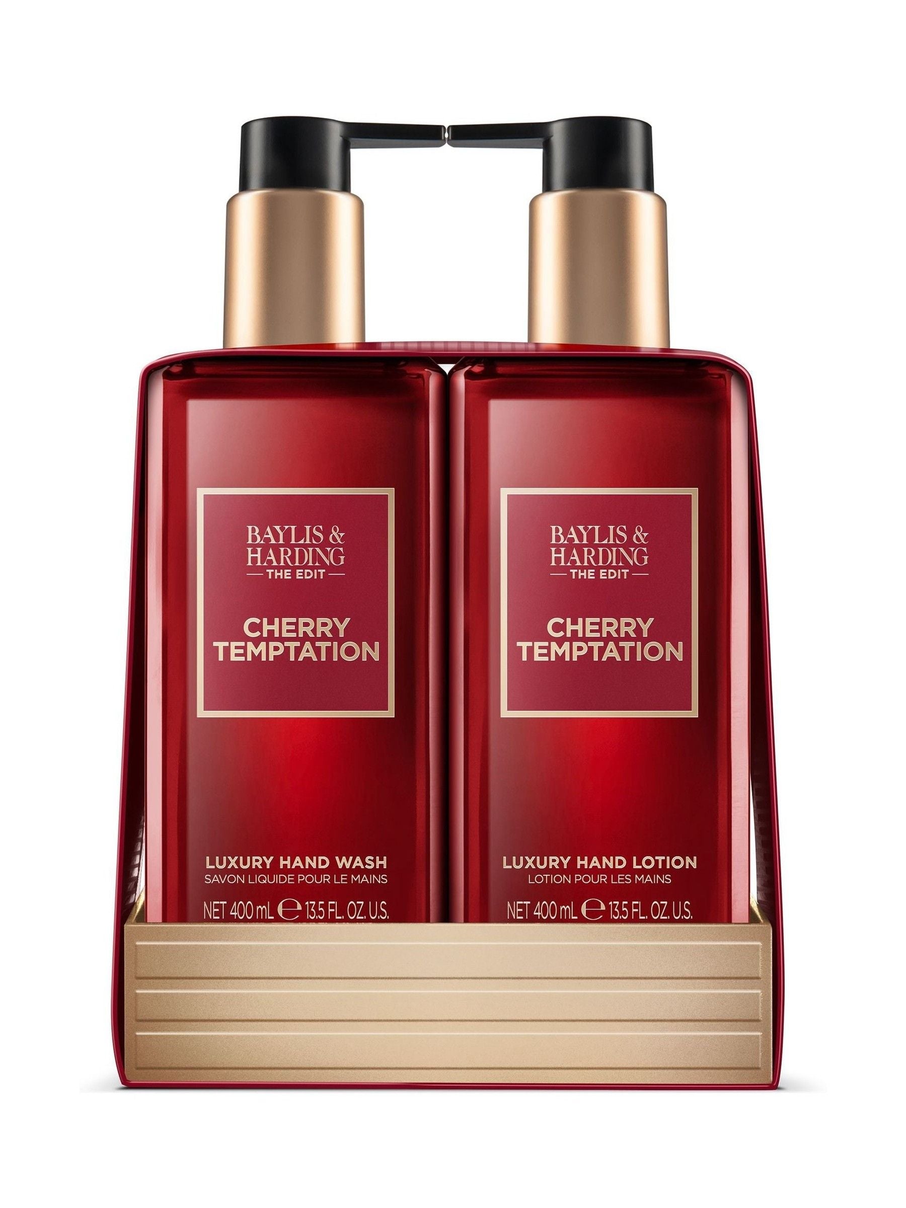 Baylis & Harding Cherry Temptation hand wash and lotion gift set 400ml each - British product