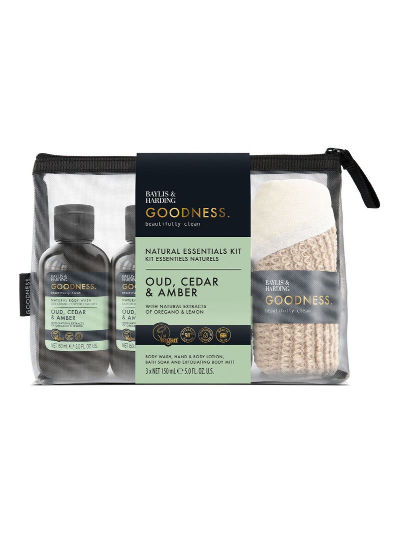 Baylis & Harding Oud, Cedar & Amber bath and body gift set - British product
