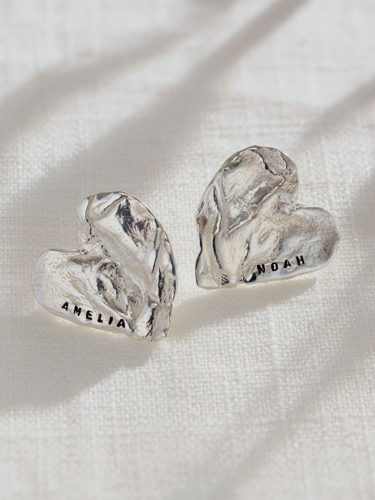 Posh Totty Designs Fortune Heart stud earrings 2cm imported from the UK