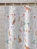Catherine Lansfield White Enchanted Twilight Animal Shower Curtain Size One - British product