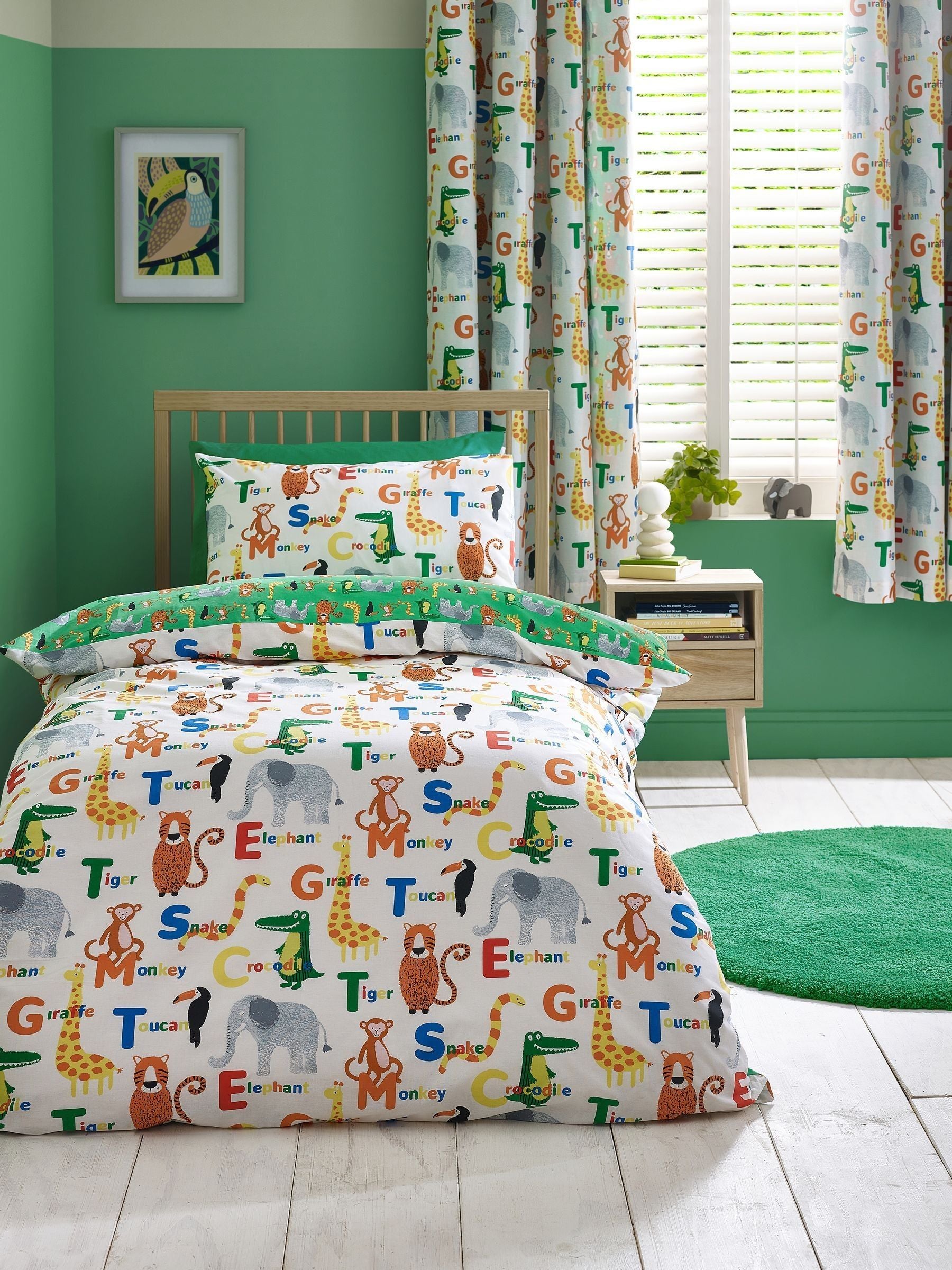 Catherine Lansfield Animal Magic Reversible Duvet Cover Set - British product