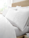 Bianca White Embroidery Floral Cotton Duvet Cover Set